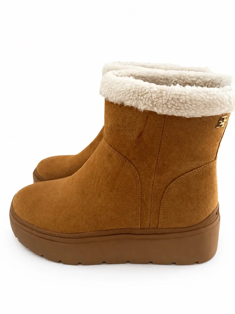 Tommy Hilfiger Pillowi Women's 8.5M Platform faux fur suede Ankle Boots